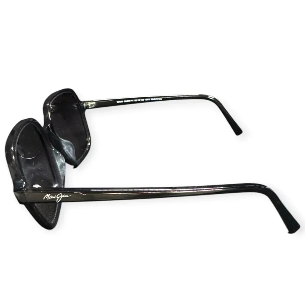 Maui Jim Little Bell Sunglasses MJ 860-11 Translucent Black‎ Polarized w/ Case